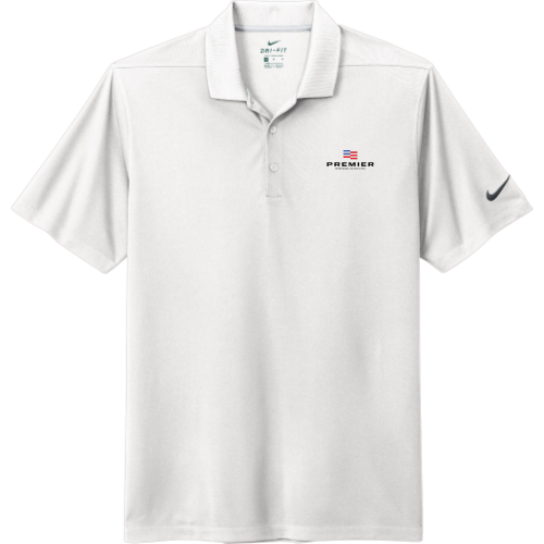 PMA Mens Nike Dri-FIT Micro Pique Polo - White